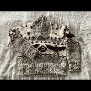 Stunning heavy 100% wool ‘Cowichan’ sweater